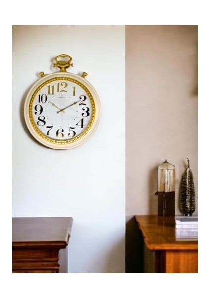 736-CA Serisi Köstekli Saat Görünümlü Sessiz Akar Duvar Saati 50 cm fiyatları