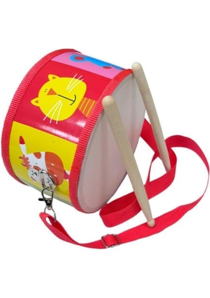 ORF-TF-14RD Örf Aletleri Askılı Kırmızı Çocuk Davulu
