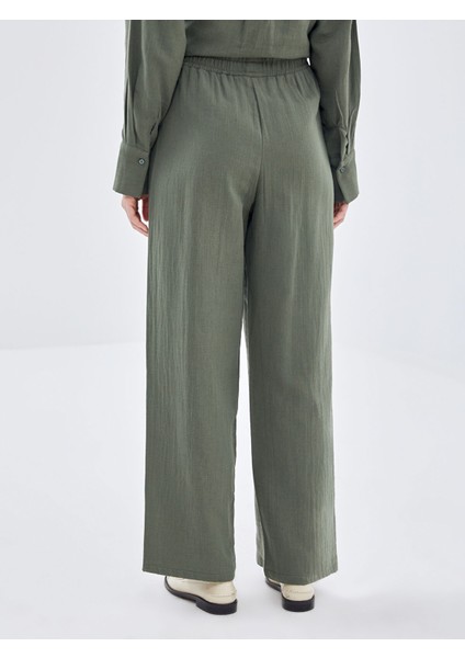 Yeni Sezon Beli Lastikli Rahat Kalıp Kadın Pantolon fırsatları