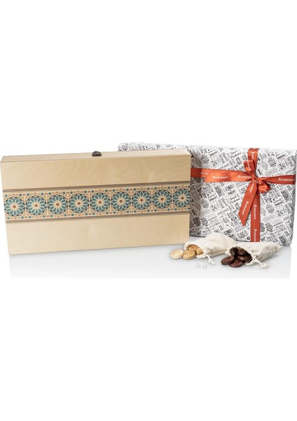 Etnik Tasarımlı El Yapımı Modern Ahşap Tavla Seti Ürün Boyutları 25 x 48 x 6,5 cm