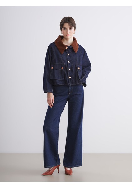 Yeni Sezon Gömlek Yaka Oversize Kadın Jean Ceket fiyatları