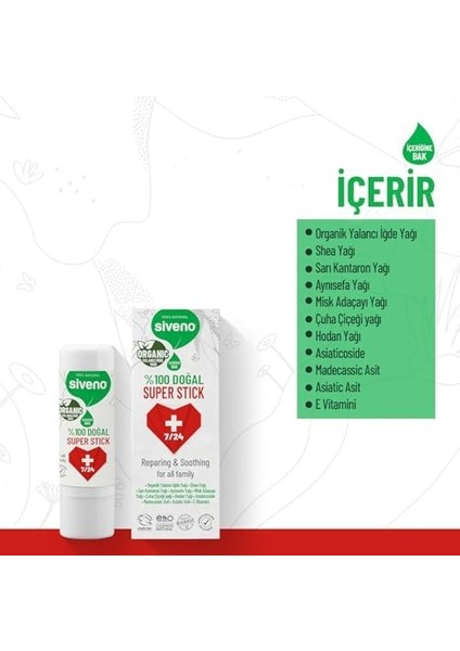 SIVENO%100 Doğal Super Stick 6 gr modelleri