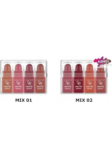 Golden Rose Matte Lipstick (Mini) No:mix 1 - Ruj modelleri