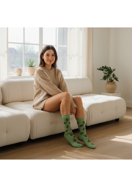 Tortoise Socks – Desenli Unisex Soket Çorap