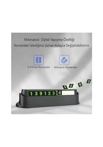 (936) Araç Içi Parktel Telefon Numarası Telefon Tutucu ve Numaratör ile Uyumlu modelleri