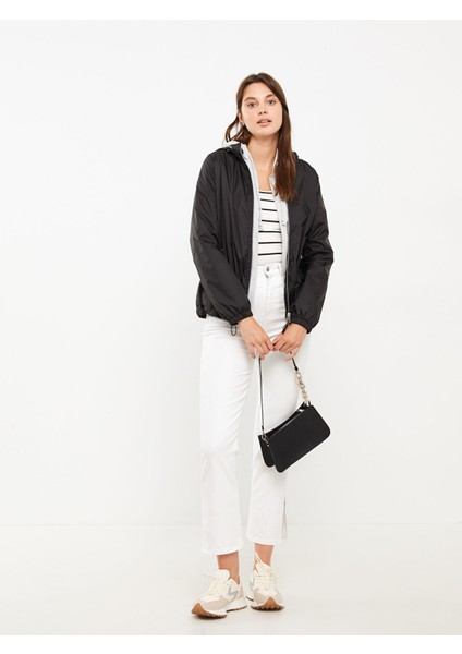 Yeni Sezon Kadın Kapüşonlu Düz Yağmurluk