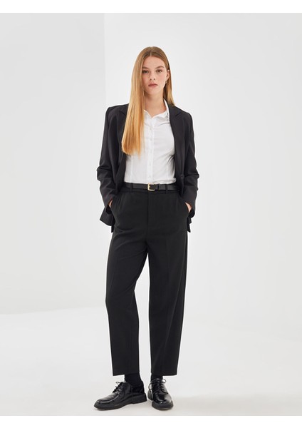 Yeni Sezon Beli Kemerli Loose Fit Kadın Pantolon