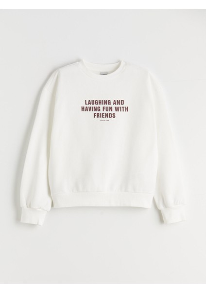 Yeni Sezon Bisiklet Yaka Kız Çocuk Kalın Sweatshirt 2'li fiyatları