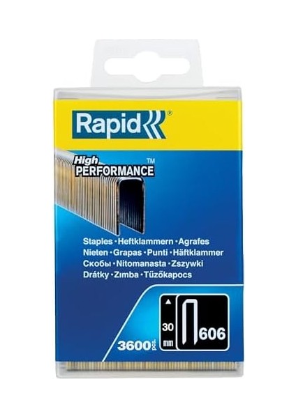 Zımba Teli Tip 606, 30 mm Zımba, 3.600 Adet Plastik Kutu, Ahşap Için Dar Sırt Mandalları, Reçine Yüzeyli fiyatları