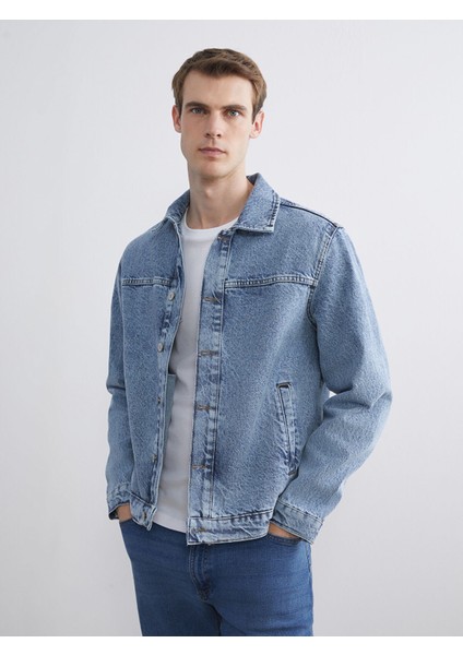 Yeni Sezon Rahat Kalıp Erkek Jean Ceket