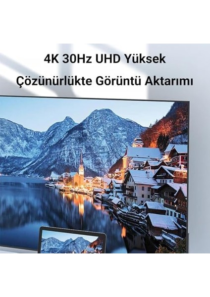 4K 30Hz Mini Displayport To HDMI Dönüştürücü Kablo 3 Metre modelleri