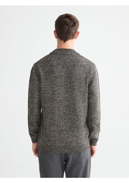 Yeni Sezon Standart Kalıp Dik Yaka Erkek Triko Hırka fırsatları