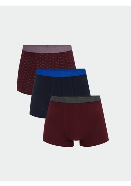 Yeni Sezon Standart Kalıp Pamuklu Esnek Erkek Boxer 3'lü