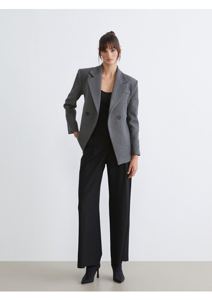 Yeni Sezon Kruvaze Yaka Kadın Kaşe Blazer Ceket fiyatları