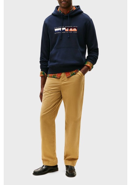 Pamuklu Regular Fit Baskılı Kapüşon Yaka Sweat Erkek Sweat MW0MW40041 Dw5 fiyatları