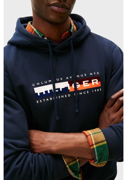 Pamuklu Regular Fit Baskılı Kapüşon Yaka Sweat Erkek Sweat MW0MW40041 Dw5 modelleri