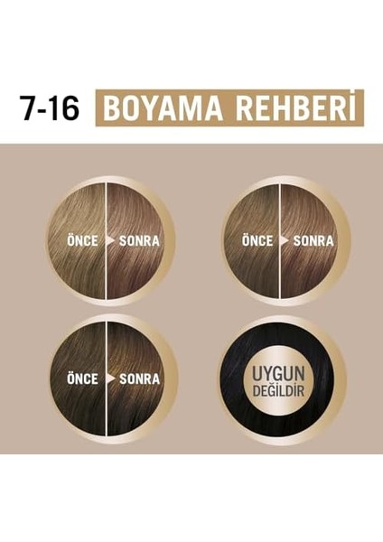Schwarzkopf Creme Supreme Saç Boyası 7-16 Küllü Soğuk Kumral modelleri