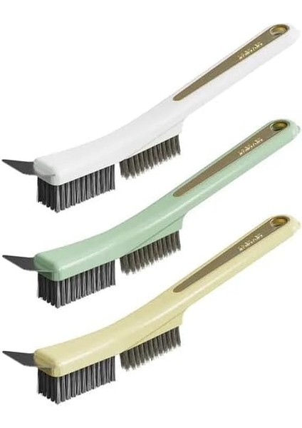 3'ü 1 Arada Detaylı Temizlik Fırçası, Yağ Kazıma ve Detaylı Fırçalama Için Çok Fonksiyonlu Fırça, Mutfak, ve Otomobil Temizliği Için Uygun