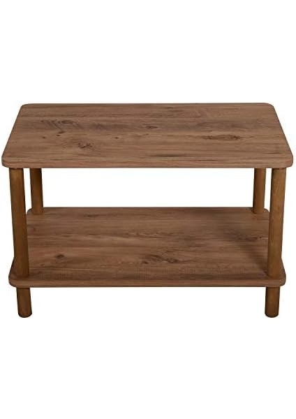 Orta Sehpa Dikdörtgen Ahşap Ayaklı Iki Katlı Gazetelikli - Atlantik Çam fiyatları