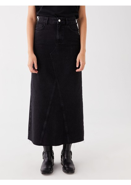 Yeni Sezon Standart Fit Kadın Jean Etek modelleri