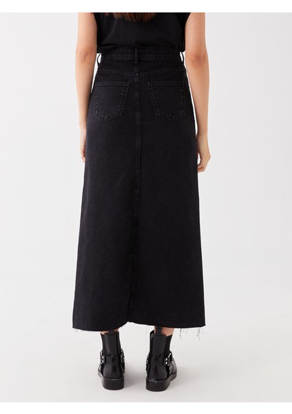 Yeni Sezon Standart Fit Kadın Jean Etek fırsatları