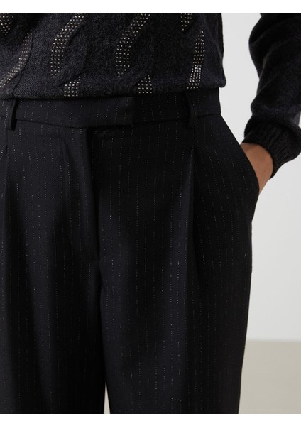 Yeni Sezon Loose Fit Çizgili Kadın Pantolon modelleri