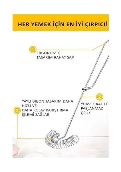Yaylı Yumurta Çırpıcı Metal Mikser Krem ve Sos Karıştırıcı Pratik Mutfak Aparatı fiyatları
