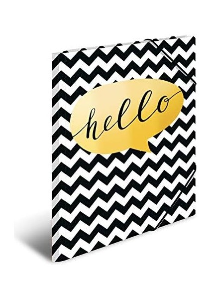 Dosya A4 Boyutunda Yaldızlı Hello Baskılı fiyatları