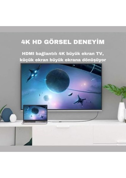 Akım Korumalı 87W 6in1 Type-C To 4K Hdmi Usb3.0 Sd Tf Dönüştürücü Hub Type-C USB Dönüştürücü modelleri