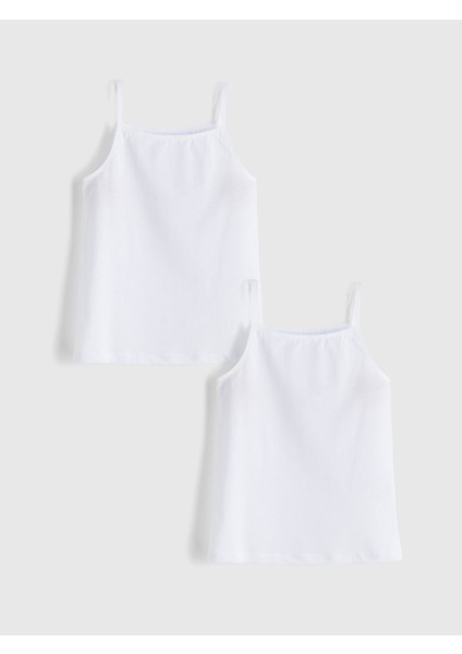 Yeni Sezon Kare Yaka Kız Çocuk Atlet 2'li