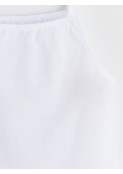 Yeni Sezon Kare Yaka Kız Çocuk Atlet 2'li modelleri