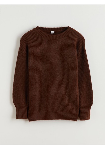 Yeni Sezon Bisiklet Yaka Kız Çocuk Triko Kazak