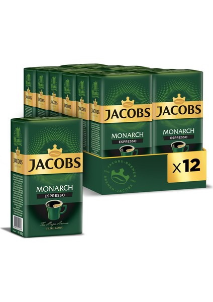 Jacobs Monarch Espresso Filtre Kahve 500 gr x 12 Paket