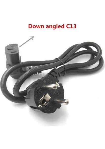 C13 Power Kablo - 90 Derece L Uç - Dik Açılı - Standart Power Kablosu - 1.8 mt fiyatları