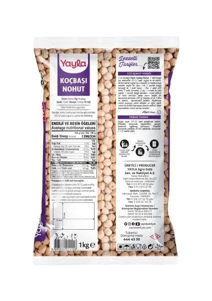 Yayla Koçbaşı Nohut 9 Mm, 1 kg modelleri