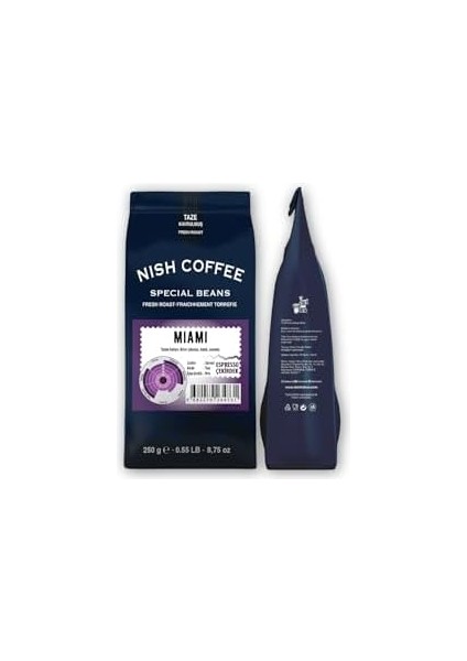 Nish Kahve Espresso Kahve Miami 2X250 Gram Çekirdek fiyatları