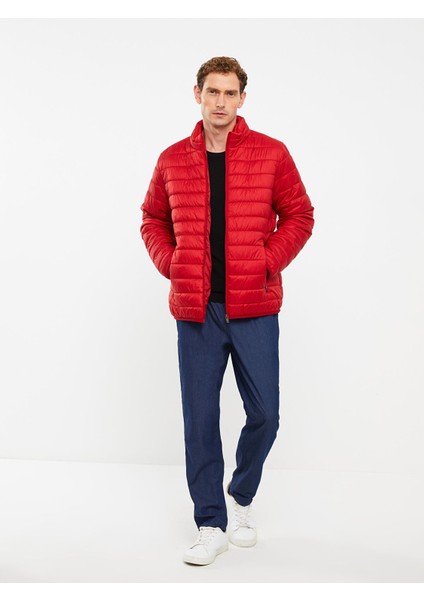 Yeni Sezon Standart Kalıp Dik Yaka Erkek Şişme Mont