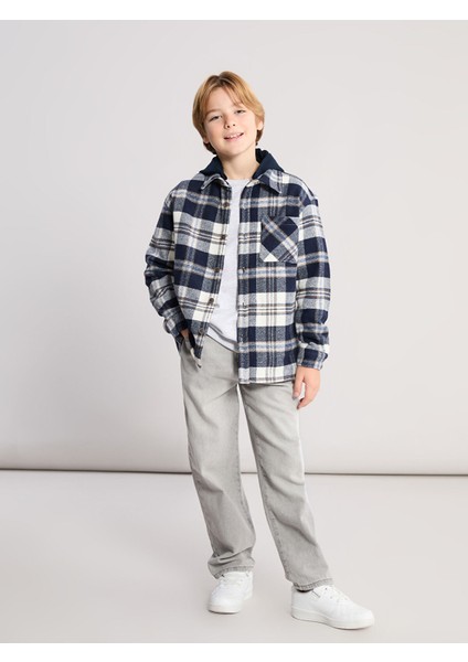 Yeni Sezon Kapüşonlu Ekose Erkek Çocuk Gömlek fiyatları