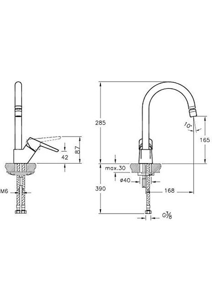 S Eviye Bataryası A42149, Tezgah Üstü Montaj, Krom, 360° Dönebilen, Süzgeçli fiyatları