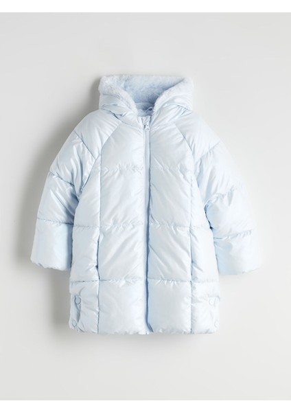 Yeni Sezon Kapüşonlu Kız Çocuk Şişme Mont