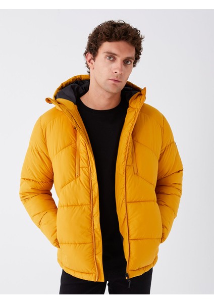 Yeni Sezon Slim Fit Kapüşonlu Erkek Şişme Mont