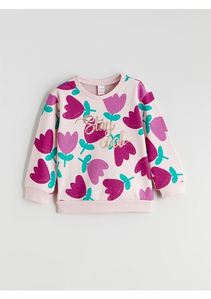 Yeni Sezon Baskılı Kız Çocuk Sweatshirt