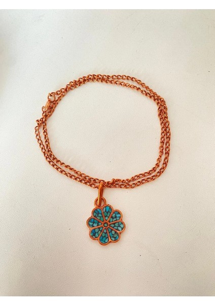 Firuze Taşlı Bakır Kolye fiyatları