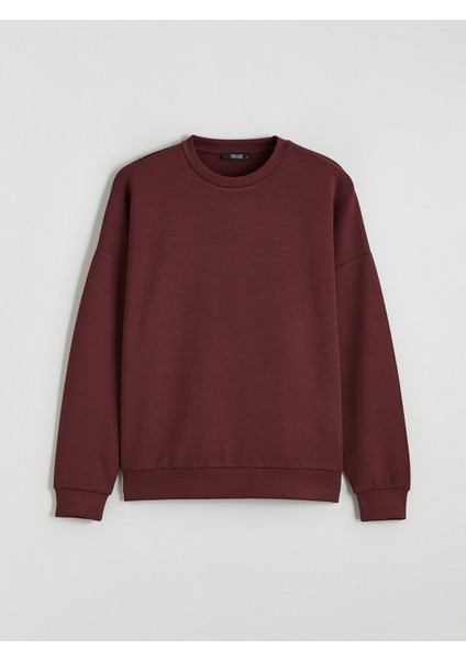 Yeni Sezon Bisiklet Yaka Oversize Kadın Sweatshirt