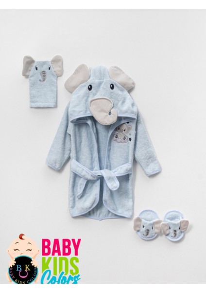 Kutulu 4 Parça %100 Pamuk Bebek Bornoz Takımı modelleri