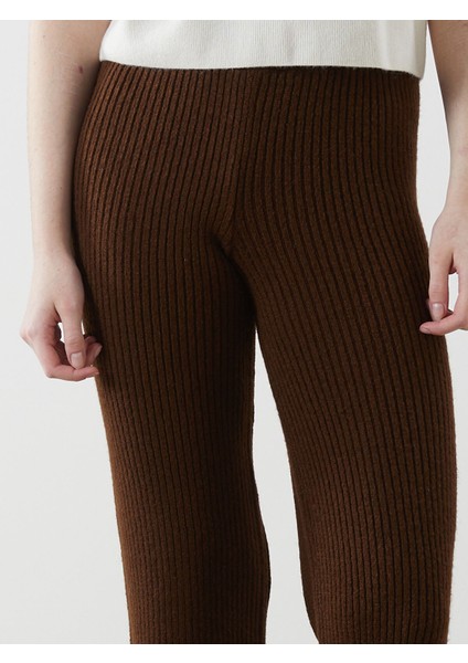 Yeni Sezon Beli Lastikli Kadın Triko Pantolon modelleri