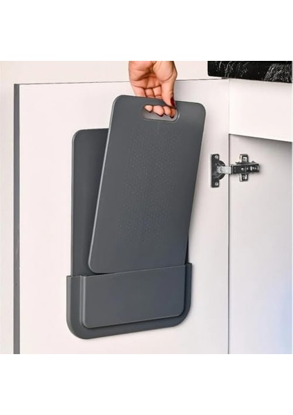 Pro Kitchen Serisi Dolaba & Yapışkanlı Hazneli 2'li Kesme Tahtası Silikon fiyatları