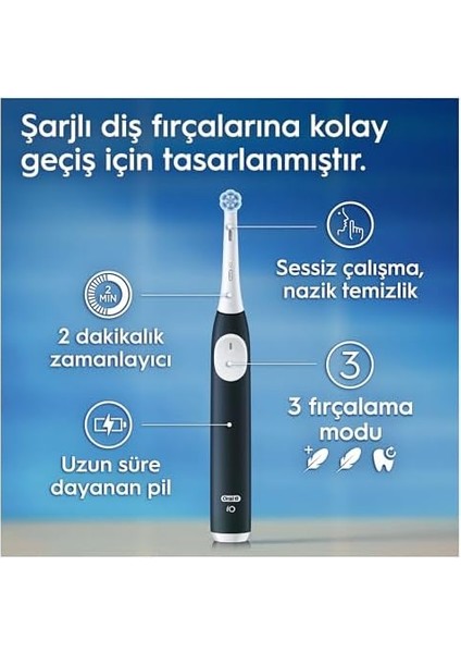 Oral-B Io 2 Şarjlı Diş Fırçası Seti 2&apos;li - Gece Siyahı/yeşil fiyatları