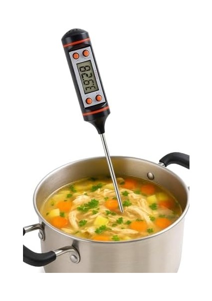 Store Et ve Gıda Termometresi, Anında Okuma Özellikli, Paslanmaz Çelik Prob, LCD Ekranlı Mutfak Termometresi fiyatları