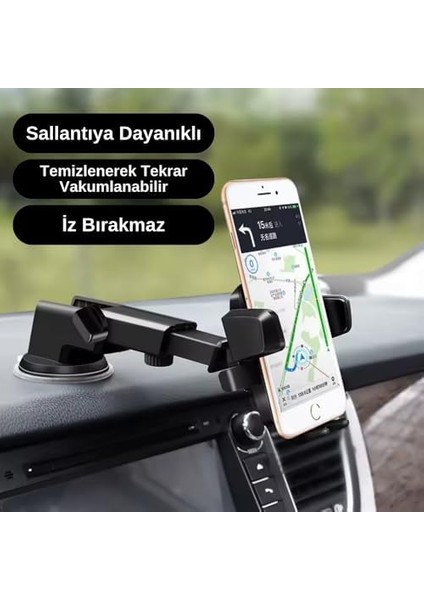 Araç Içi Telefon Tutucu Vakumlu Araba Ayarlanabilir Cam ve Torpido Için Yüksek Kalite Tutucu (Vakumlu) fiyatları